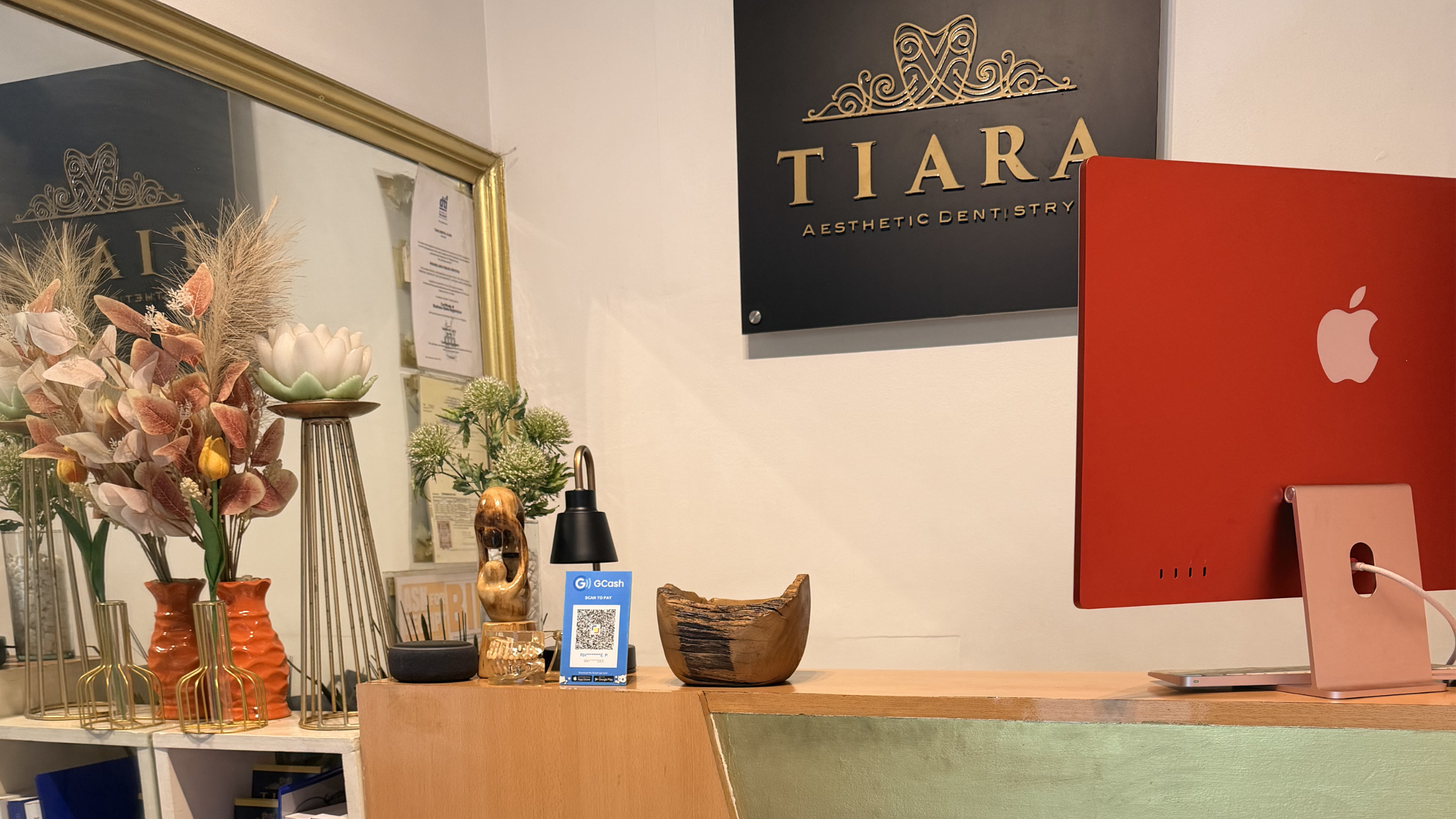 Calm reception area for family and pediatric visits at Tiara Dental Clinic in Cubao, Quezon City
